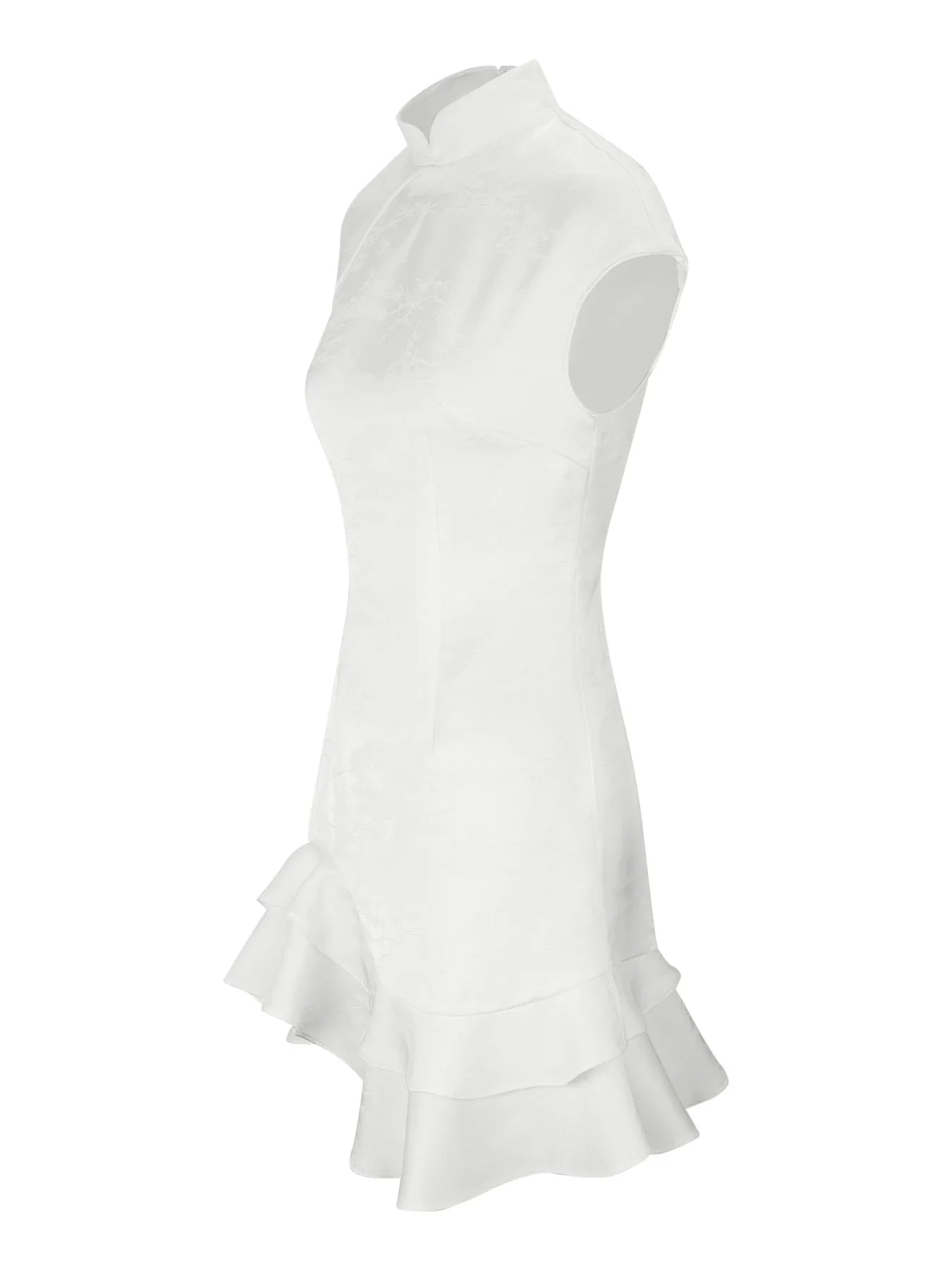 Women Ruffled Elegant Party Dress | Short Sleeve | Patchwork | Slim Fit | Summer | Mini Dress