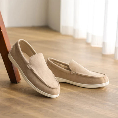 Men Summer Casual Shoes | Suede Leather Loafers | Moccasins | Driving Shoes | British Style Slip-on Shoes