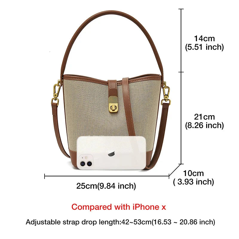 Women Small Bucket Shoulder Bag | Crossbody Handbag | Purse
