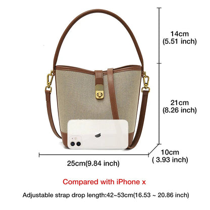 Women Small Bucket Shoulder Bag | Crossbody Handbag | Purse