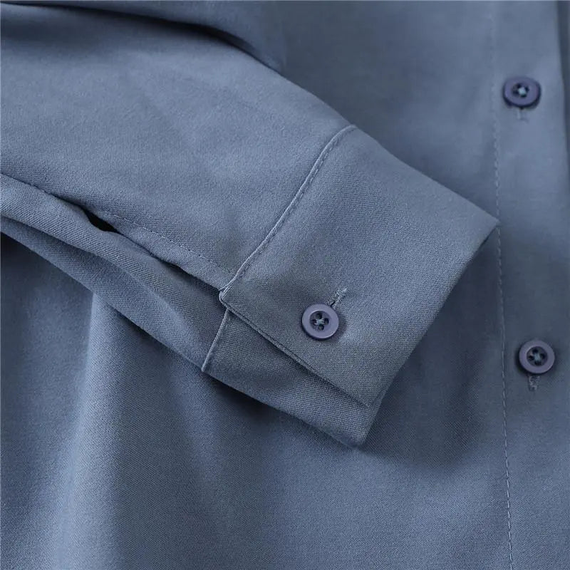 Women Lantern Sleeves Top | Vintage Loose Button-Down Shirt