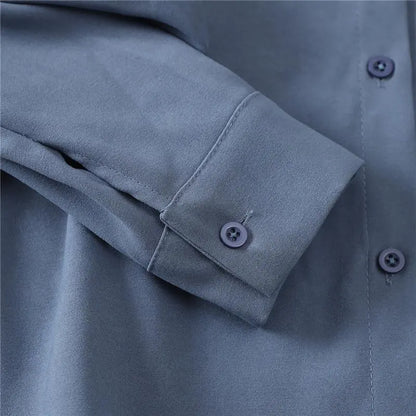 Women Lantern Sleeves Top | Vintage Loose Button-Down Shirt
