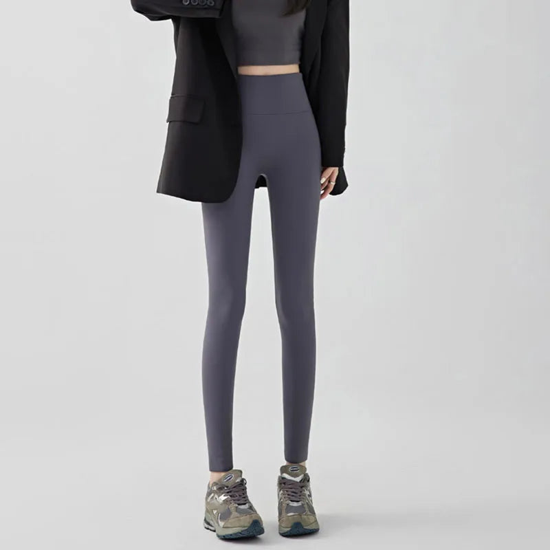 Women Thick Fleece Leggings | Winter | Elastic Tight | Warm Shark Pants | High Waist | Slimming Yoga Leggings