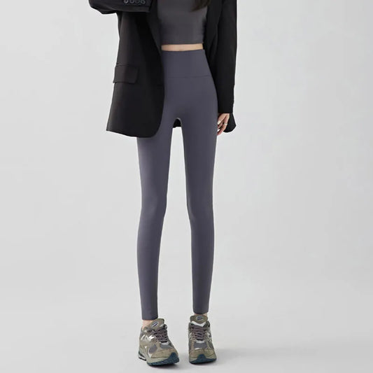 Women Thick Fleece Leggings | Winter | Elastic Tight | Warm Shark Pants | High Waist | Slimming Yoga Leggings