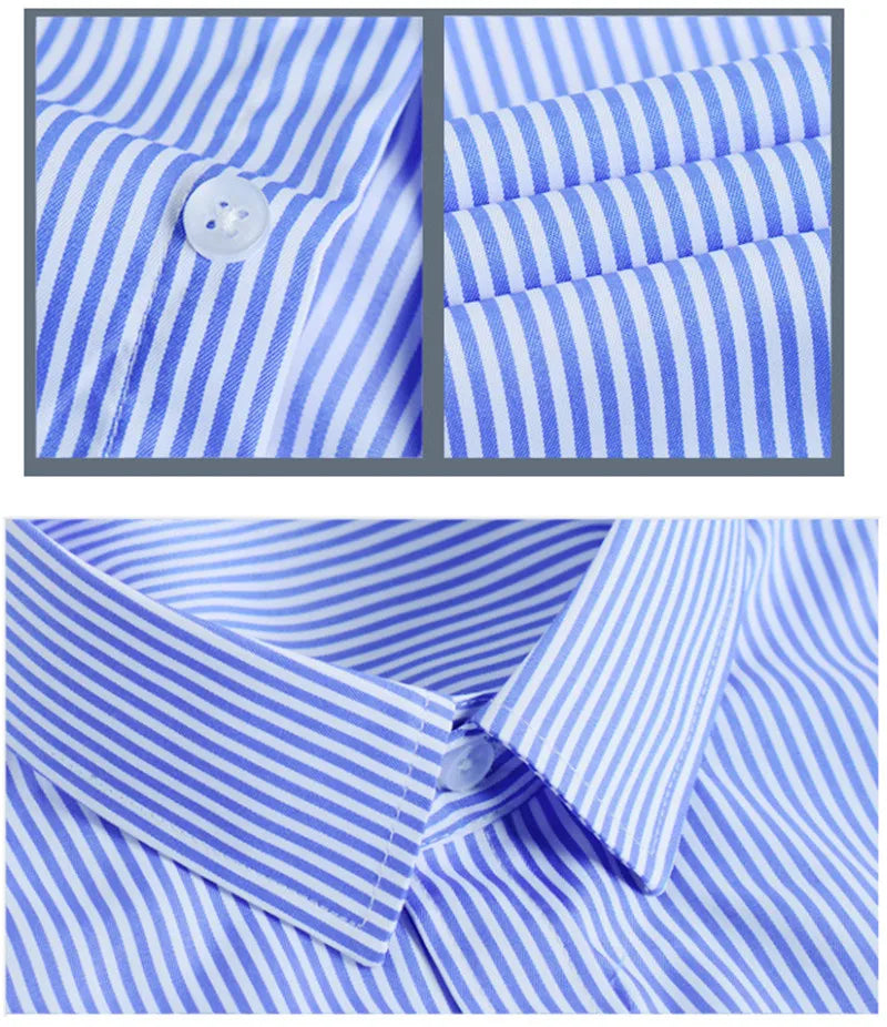 Men’s Classic Long Sleeves Stripe Shirt | Business Dress Shirt | Formal Office Wear | Full Sleeve Work Shirt