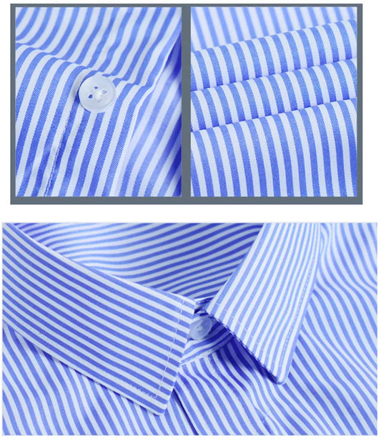Men’s Classic Long Sleeves Stripe Shirt | Business Dress Shirt | Formal Office Wear | Full Sleeve Work Shirt