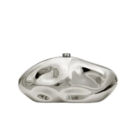 Women Fancy Evening Clutch silver