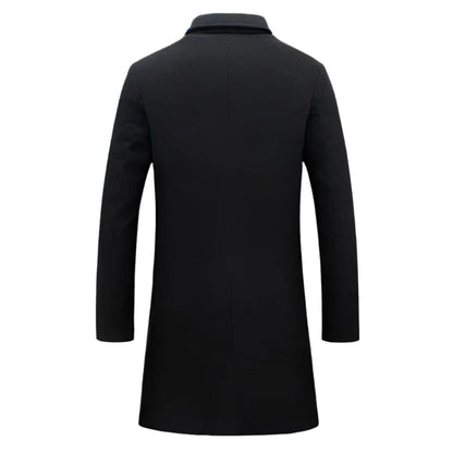 Men Winter Wool Blend Coat | Casual Business Jacket