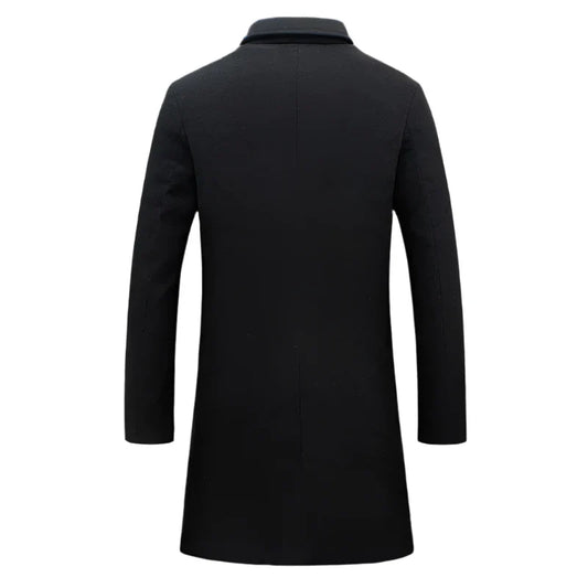 Men Winter Wool Blend Coat | Casual Business Jacket