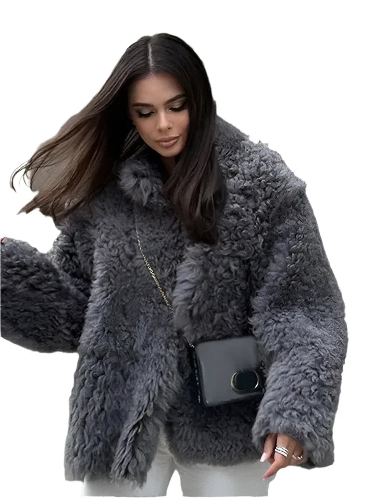 Women Fluffy Fur Coat
