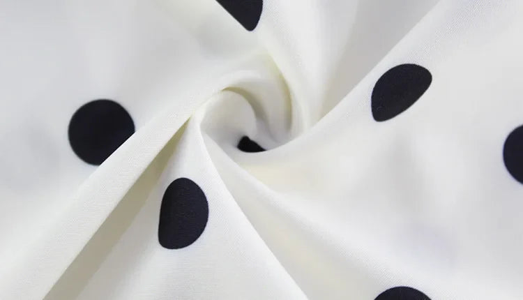 Women Summer White Polka Dot Mini Dress | Backless | Sleeveless