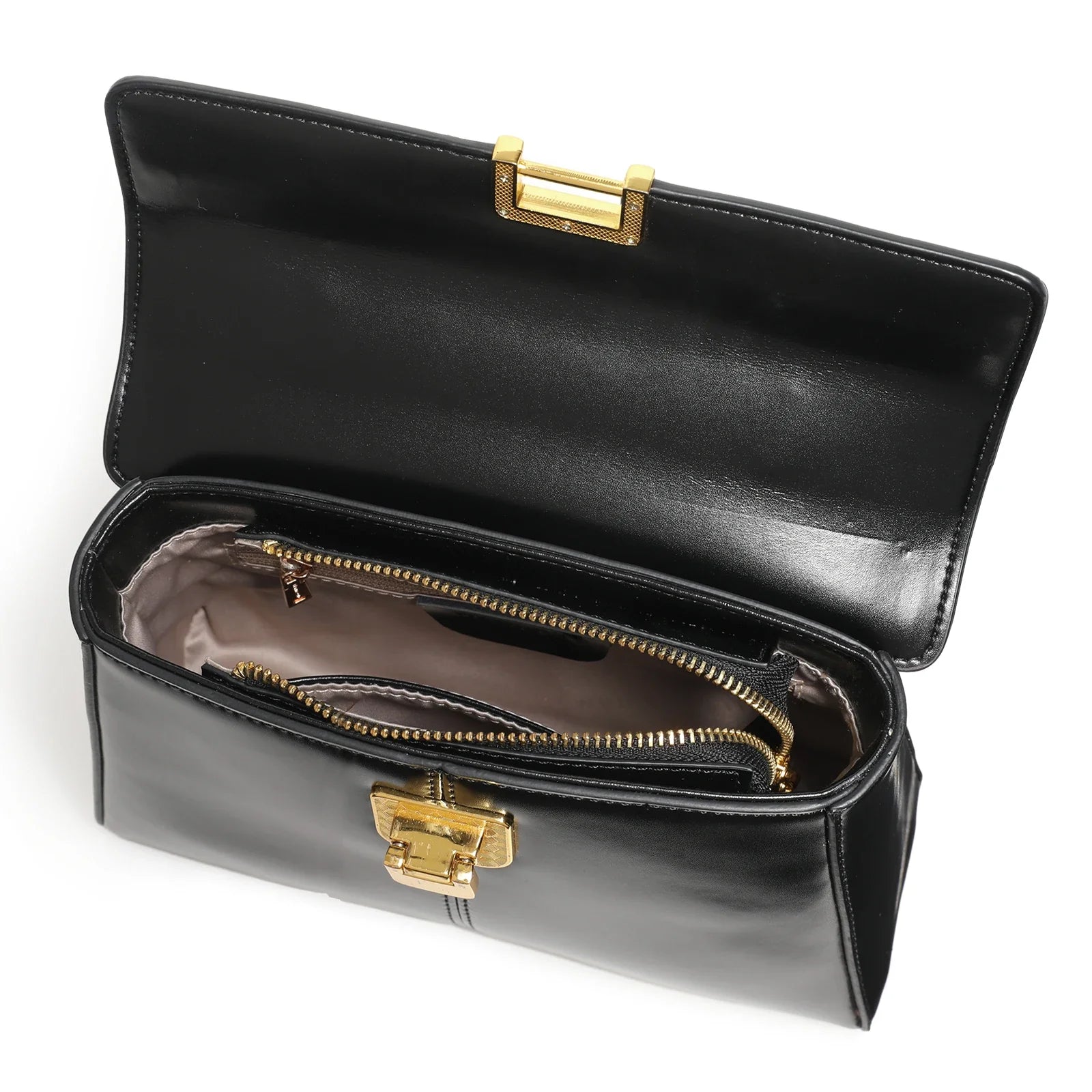 Women Leather Handbag | Crossbody Bag With Scarf Decor