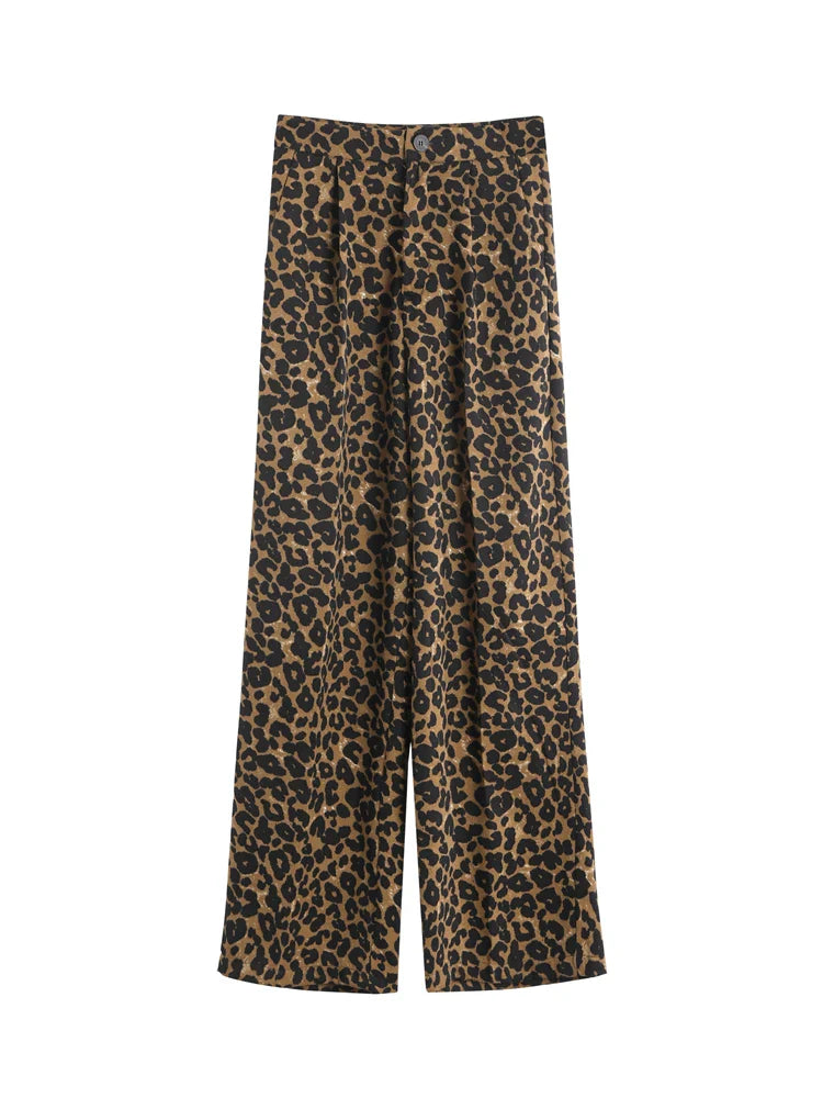 Women Vintage Leopard Print Pants | Cheetah Print Trousers | Cheetah Jeans Leopard