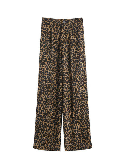 Women Vintage Leopard Print Pants | Cheetah Print Trousers | Cheetah Jeans Leopard