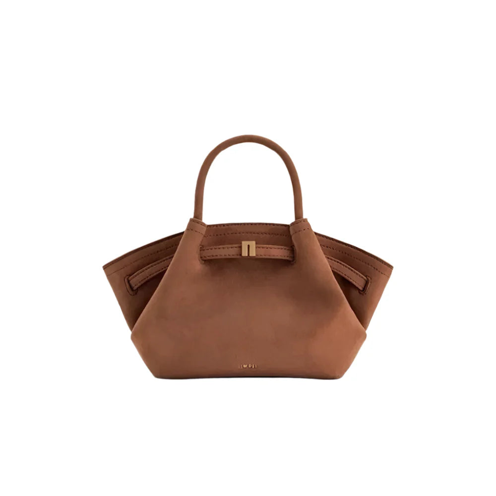 Women Micro Leather Suede Underarm Bag | French Shoulder Bag | Top-Handle Bag | Dumpling Bag