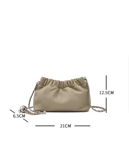 Women Genuine Leather Cloud Bag | Dumpling Shoulder Bag