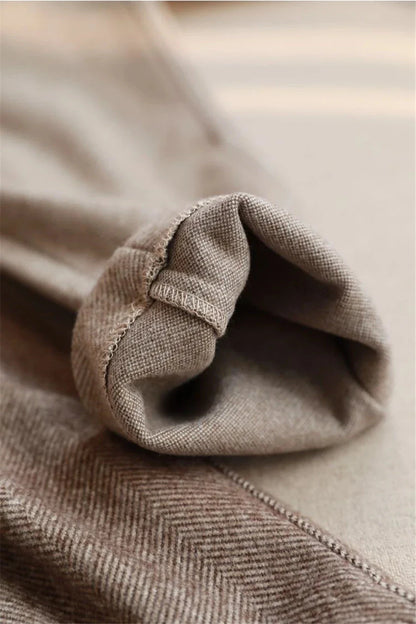 Women High Waisted Woolen Pants | Casual Wool Blend Trousers | Office Pencil Pantalones