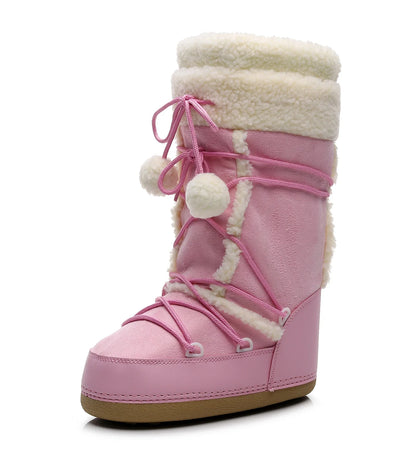 Women Pink Winter Boots | Snow Boots | Mid-calf Boots Pink