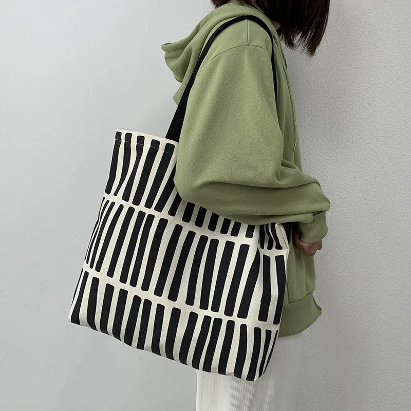 Women Canvas Tote Bag | Reusable Cotton Shopping Bag White
