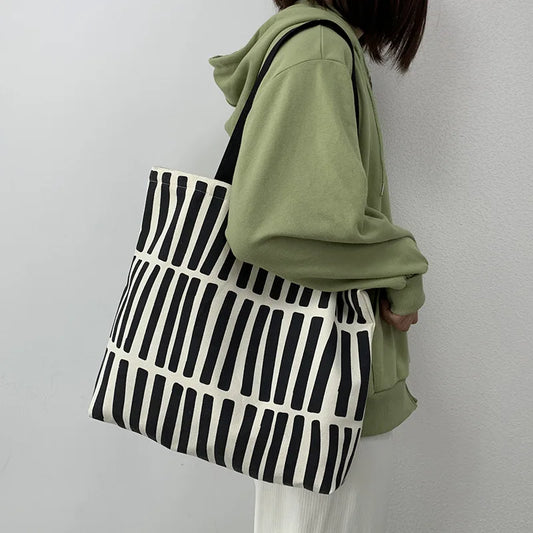 Women Canvas Tote Bag | Reusable Cotton Shopping Bag White