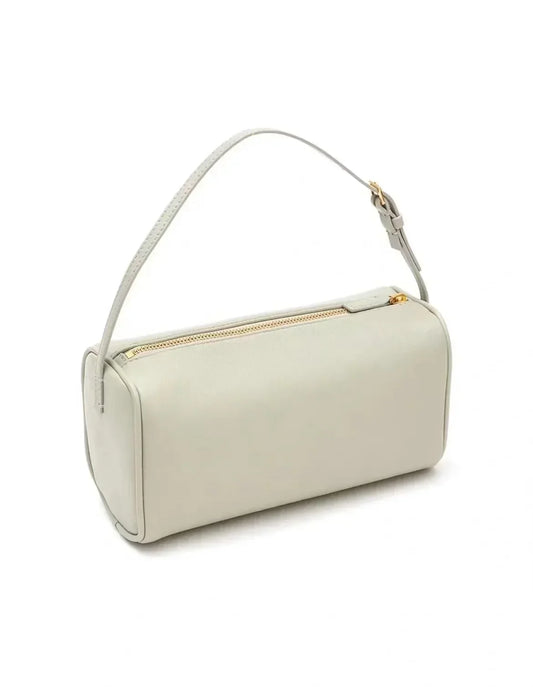 Women Vintage Suede Leather Shoulder Bag White