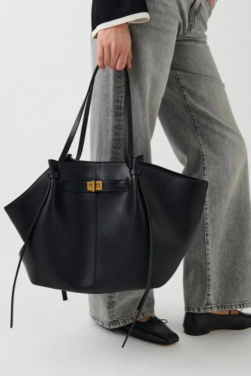 Women Large-Capacity Hand Bag | Metal Lock | Tote Bag | Shoulder Bag