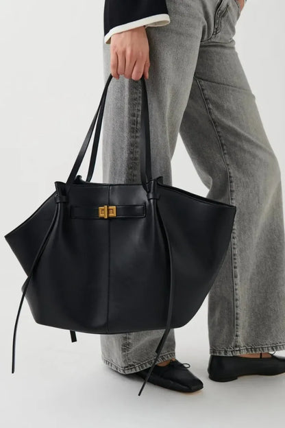 Women Large-Capacity Hand Bag | Metal Lock | Tote Bag | Shoulder Bag