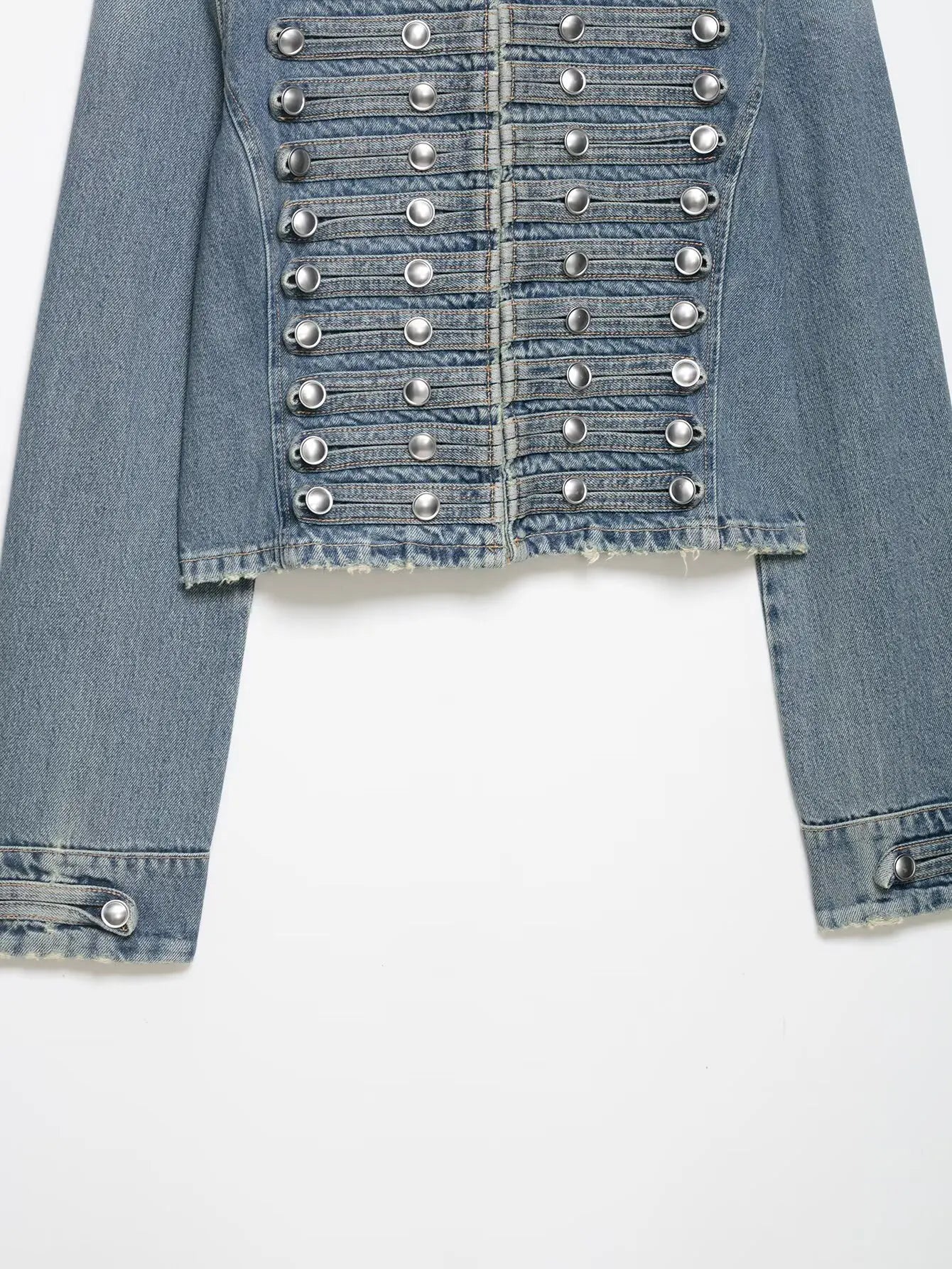 Women Napoleon Coat | Full Sleeves | Spring Jacket | Military Blazer | Denim Jacket