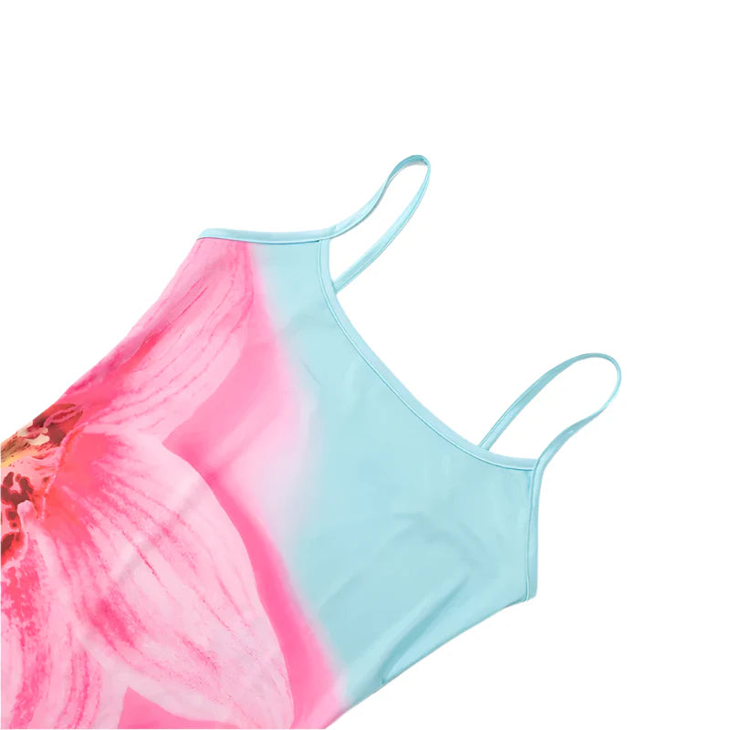 Women Summer Floral Mini Dress | Spaghetti Strap | Holiday Dress