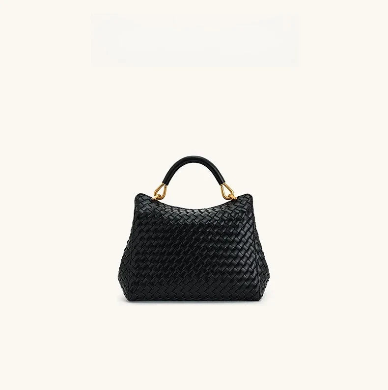 Women Leather Pillow Bag | Lock Clasp Handbag | Small Handbag | Shoulder Bag | Crossbody Bag
