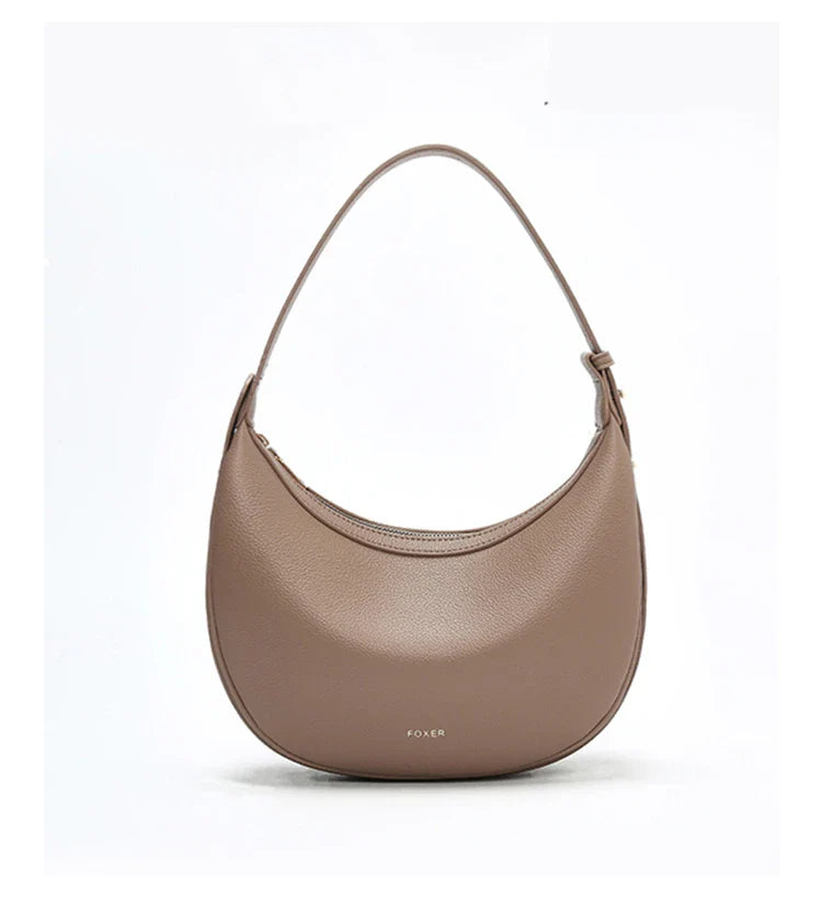 Women Shoulder Bag | Leather Crescent Underarm Bag | Minimalist Crossbody Bag