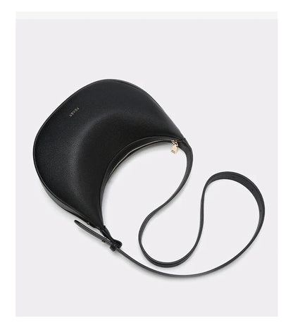 Women Shoulder Bag | Leather Crescent Underarm Bag | Minimalist Crossbody Bag