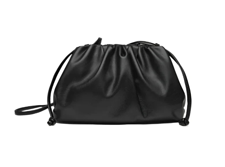 Women Leather Pouch | Shoulder Bag | Crossbody Bag large black