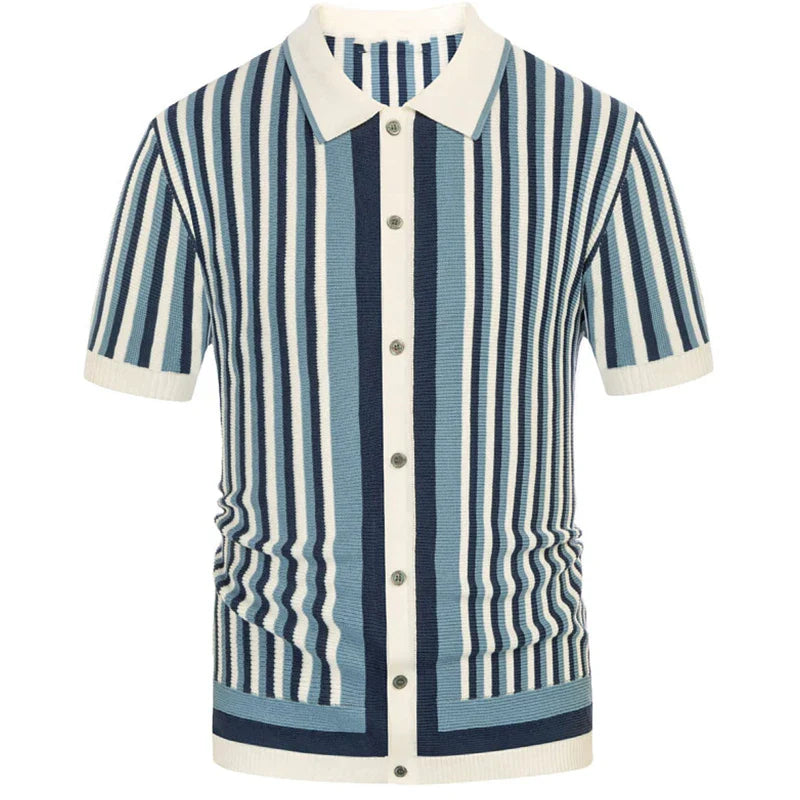 Men Summer Polo Shirt | Men Knit Polo Shirt | Short Sleeve Button Down