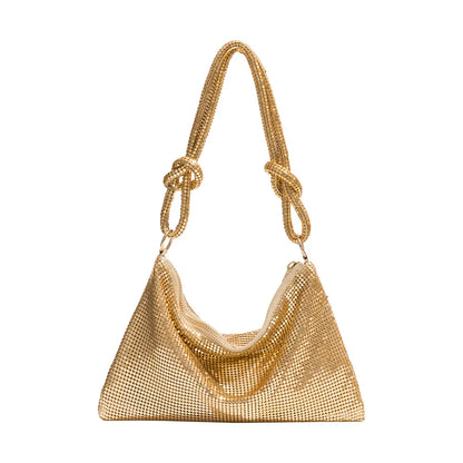 Women Soft Sequins Evening Bag | Shiny Shoulder Bag | Party Bag Gold
