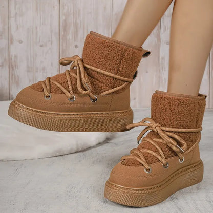 Women Winter Thick-Soled Snow Boots | Mid-Length Warm Boots