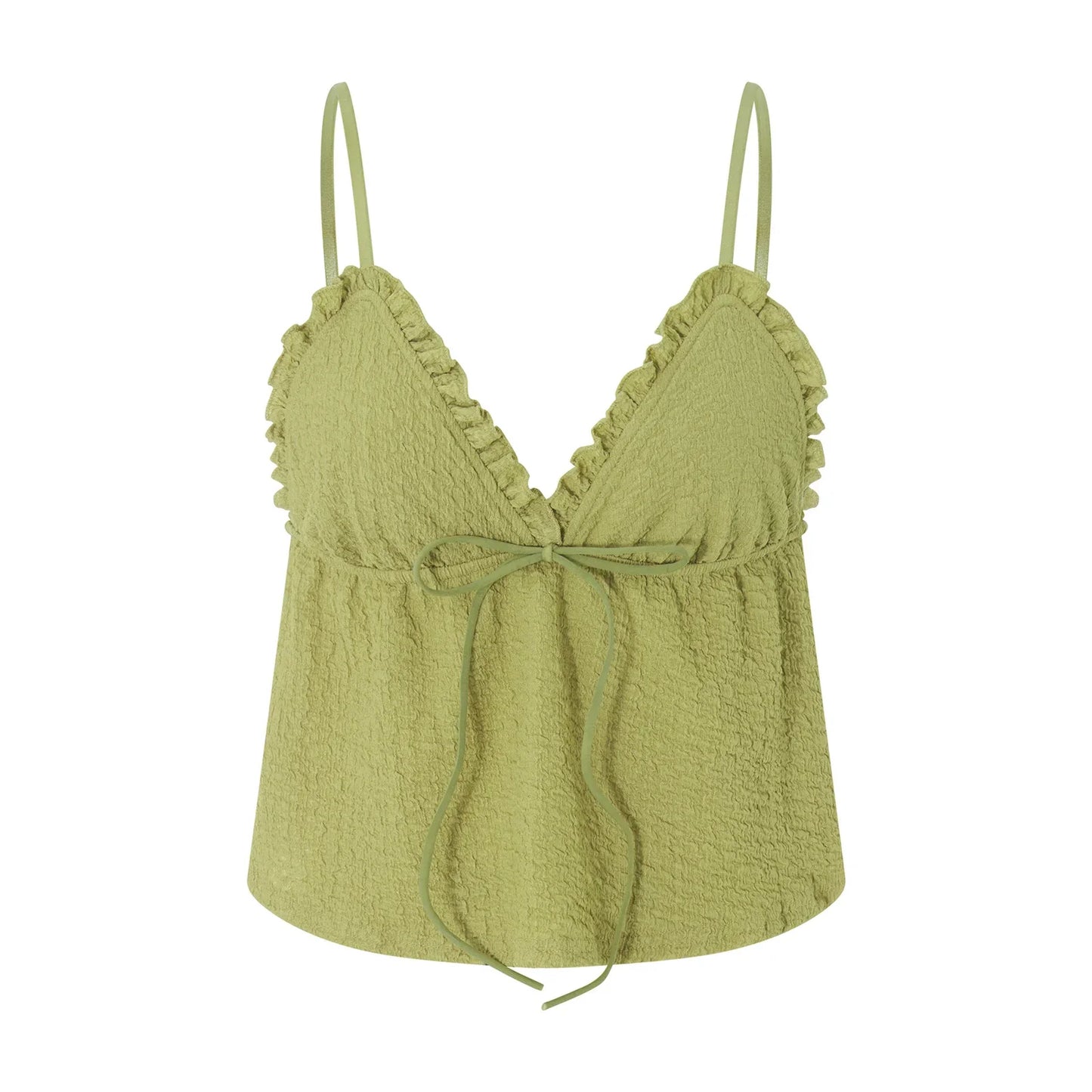 Women Camisole Top | Spaghetti Straps | V Neck Cami Top | Tank Top green