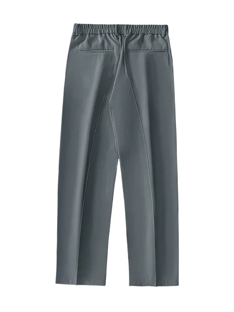 Men’s Classic Soft Pants | Straight Loose Drape Trousers | Breathable Material