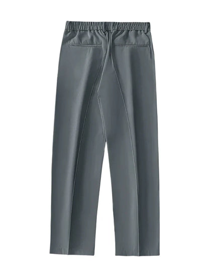 Men’s Classic Soft Pants | Straight Loose Drape Trousers | Breathable Material