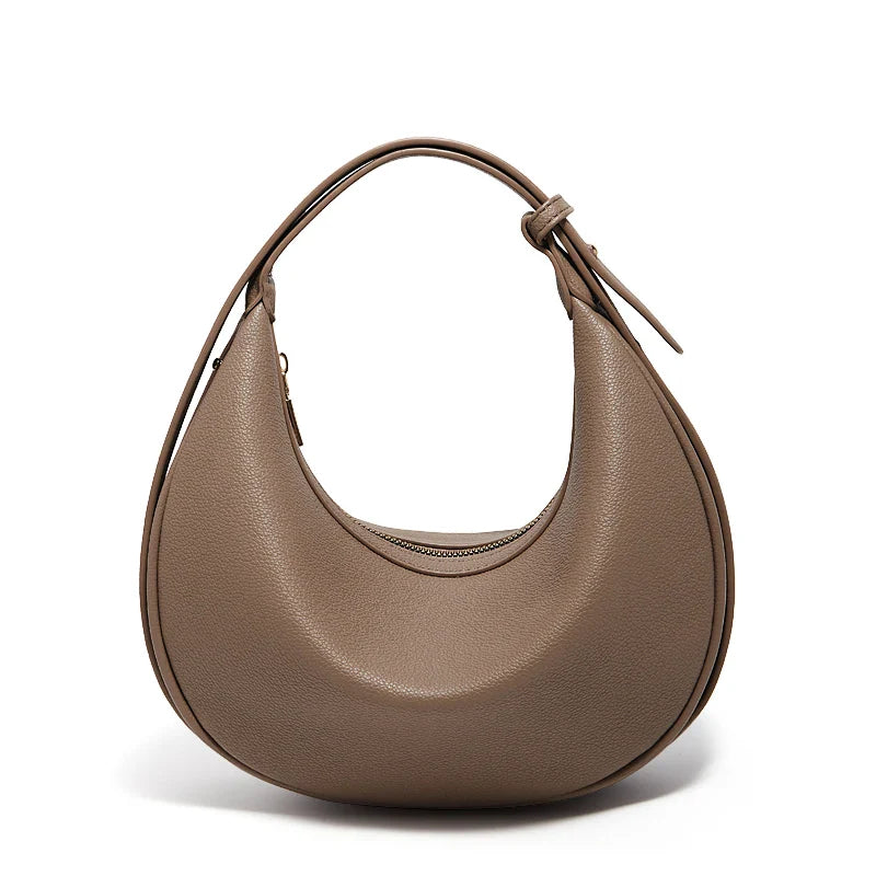 Women Shoulder Bag | Leather Crescent Underarm Bag | Minimalist Crossbody Bag