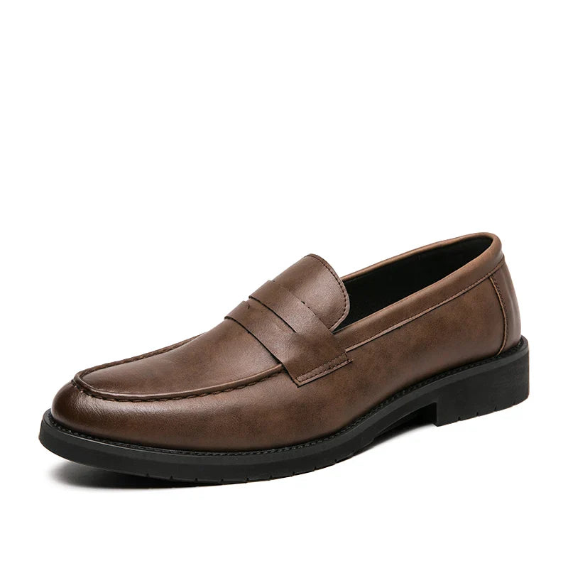 Men Business Leather Shoes | Dress Shoes | Wedding | Homecoming Shoes | Lightweight Shoes Brown