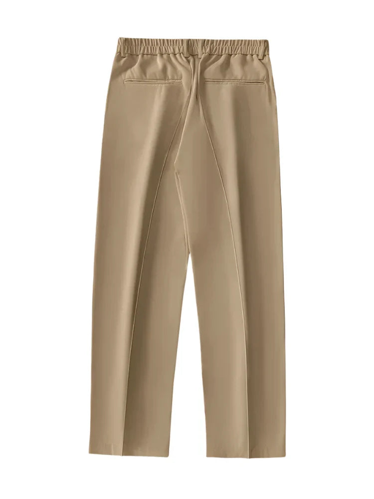 Men’s Classic Soft Pants | Straight Loose Drape Trousers | Breathable Material