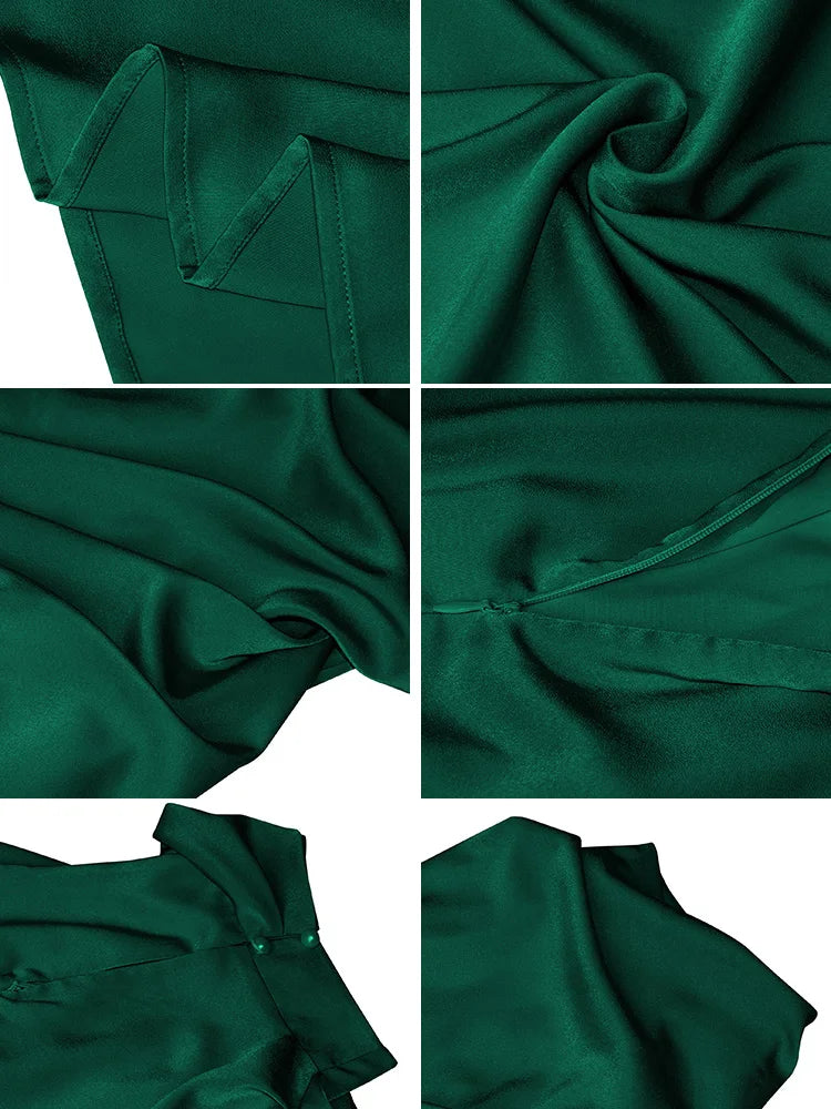 Women Satin Long Dress | Silk Sleeveless Evening Dress | Party Dress