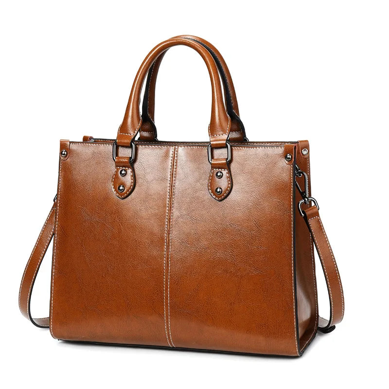 Women Leather Crossbody Bag | Shoulder Straps Bag Brown