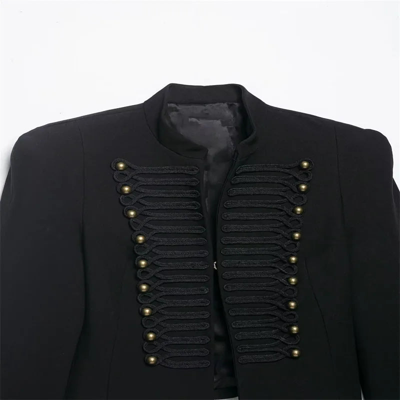 Women Napoleon  Jacket | Single Breasted  | Cropped Jacket | Short Coat