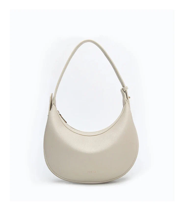 Women Shoulder Bag | Leather Crescent Underarm Bag | Minimalist Crossbody Bag