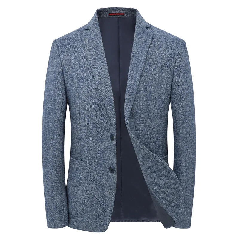 Men Classic Wool Slim Fit Blazer | Winter Smart Casual Business Jacket