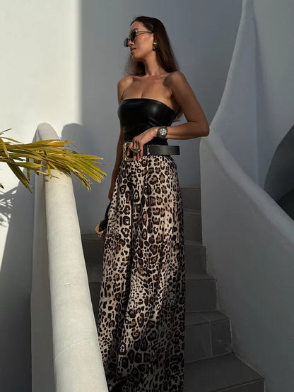 Women Satin with Belt High Waisted Trousers | Wide Leg Pants | Casual Pants