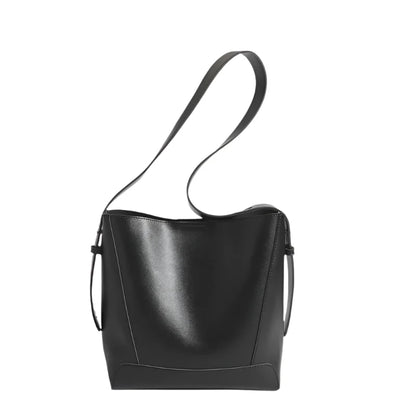 Women Bucket Bag | Leather Shoulder Bag Black