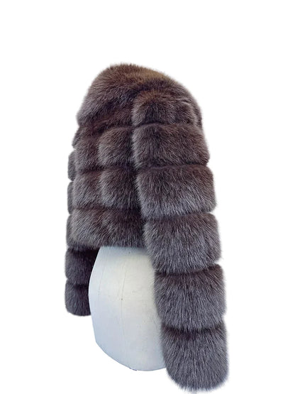 Women Fluffy Cropped Fur Coat | Winter Street Style Fur Jacket